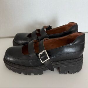 Free People Stella Mary Jane Platform Black